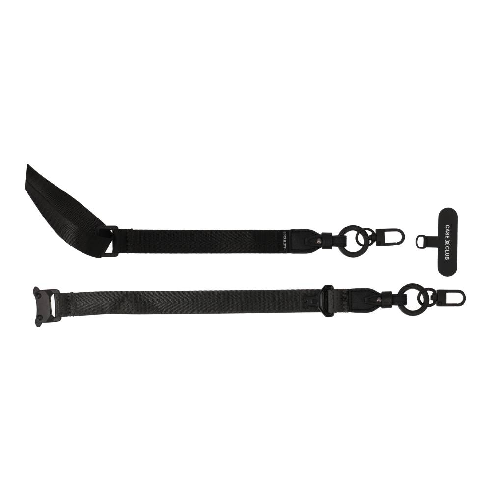 black/grey crossbody 2 in 1 lanyard